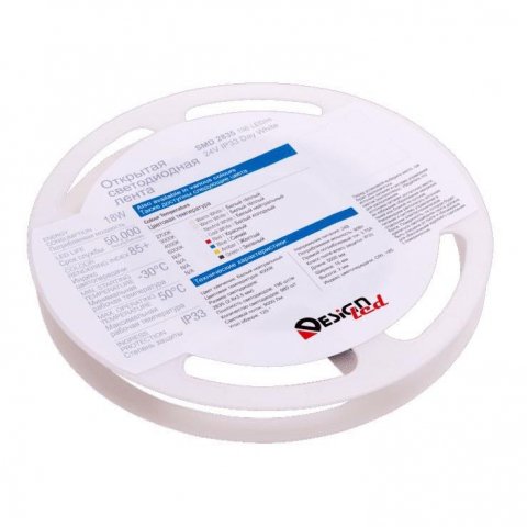 Светодиодная влагозащищенная лента DesignLed 18W/m 196LED/m 2835SMD нейтральный белый 5M 000528