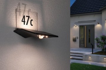 Светильник на солнечных батареях Paulmann Outd Solar Hausnr-Leuchte Yoko 94243
