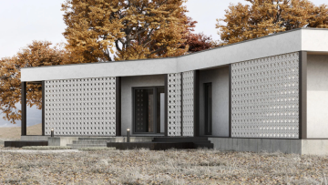 Декоративный бетонный блок OL09 полированный