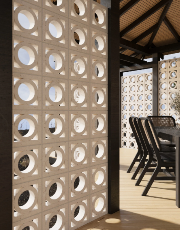 Декоративный бетонный блок OL04