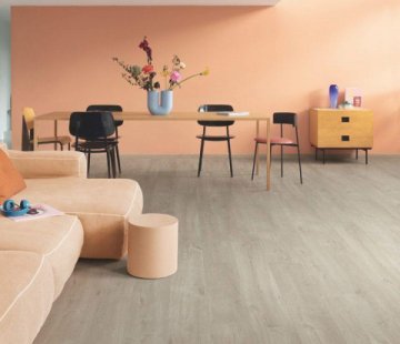 Замковый виниловый пол Quick-Step Pulse Click PUCL40105 Дуб хлопковый светло-серый