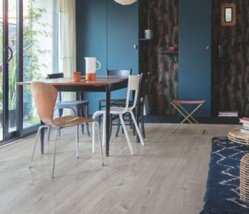 Замковый виниловый пол Quick-Step Pulse Click Plus PUCP40201 Дуб хлопковый светло-серый