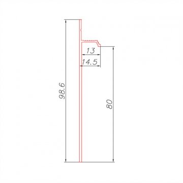 Плинтус скрытого монтажа Pro Design 323 (не анод. алюминий)