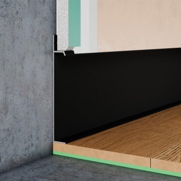 Плинтус скрытого монтажа Pro Design Universal 235 (Черный Анодированный)