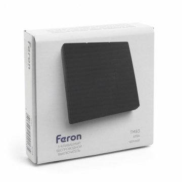 Выключатель трехклавишный беспроводной Feron Smart черный TM83 41724