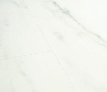 Замковый виниловый пол Quick-Step Ambient Click AMCL40136 Мрамор каррарский белый
