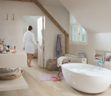 Замковый виниловый пол Quick-Step Alpha Vinyl Medium Planks AVMP40080 Дуб морской бежевый
