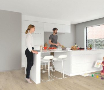 Замковый виниловый пол Quick-Step Alpha Vinyl Medium Planks AVMP40103 Дуб хлопковый бежевый