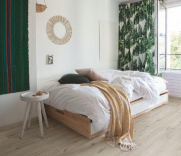 Замковый виниловый пол Quick-Step Alpha Vinyl Medium Planks AVMP40200 Дуб хлопковый белый