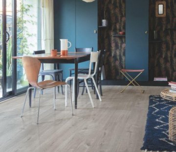 Замковый виниловый пол Quick-Step Alpha Vinyl Medium Planks AVMP40202 Дуб хлопковый тёмно-серый