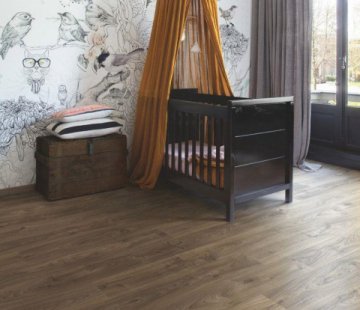 Замковый виниловый пол Quick-Step Balance Click PLUS BACP40027 Дуб Коттедж темно-коричневый