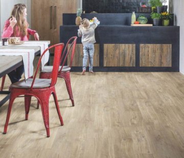 Замковый виниловый пол Quick-Step Balance Click PLUS BACP40031 Дуб Каньон светло-коричневый пилёный