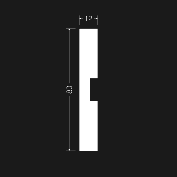 МОЛДИНГ-ПЛИНТУС M 08 (80*12*2000 мм)