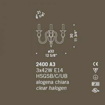 Бра De Majo 2400 A3