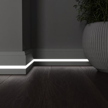 Плинтус МДФ (грунт) LED профиль №2