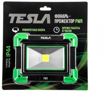 Фонарь-прожектор светодиодный Tesla от батареек 172х132 300 лм PWR
