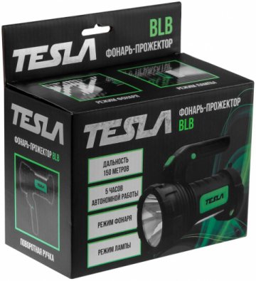 Фонарь-прожектор светодиодный Tesla от батареек 190х145 BLB
