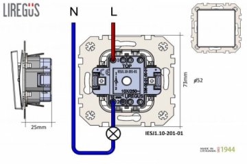 Кнопка звонка Liregus Epsilon антрацит 28-110
