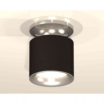 Комплект накладного светильника Ambrella light Techno Spot XS7402083 SBK/PSL черный песок/серебро полированное (N7927, C7402, N7012)