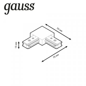 Коннектор L-образный Gauss TR108