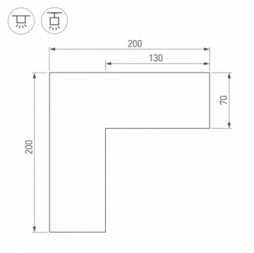 Коннектор L-образный внутренний Arlight SL-Line-6070 030139