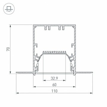 Коннектор T-образный Arlight SL-Linia55-Fantom 030133