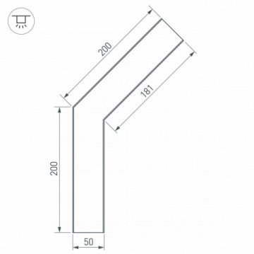 Коннектор угловой Arlight SL-Line-5035-135 030113