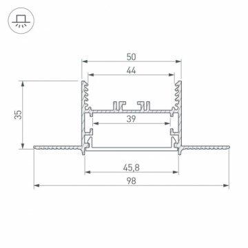 Коннектор угловой Arlight SL-Linia45-Fantom-135 030102