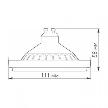 Лампа светодиодная диммируемая Arlight GU10 15W 3000K матовая AR111-Unit-GU10-15W-Dim Warm3000 026890