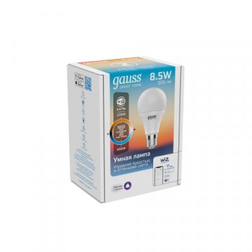 Лампа светодиодная диммируемая Gauss Smart Home E27 8,5W 2700-6500K матовая 1130112