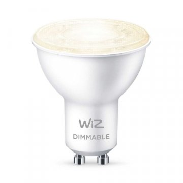 Лампа светодиодная диммируемая WiZ GU10 4,7W 2700K прозрачная Wi-Fi BLE 50W GU10 927 DIM 1PF/6 929002448102