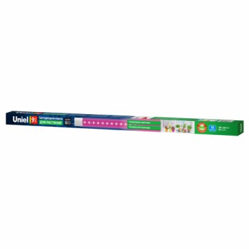 Лампа светодиодная для растений Uniel G13 9W прозрачная LED-T8-9W/SPSB/G13/CL PLP30WH UL-00006697