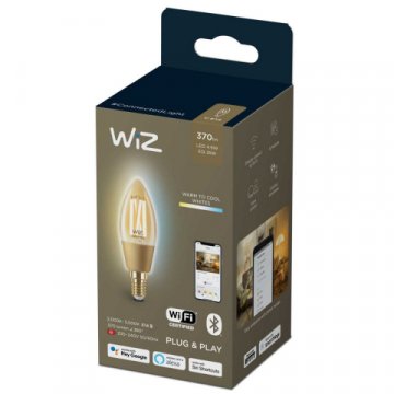 Лампа светодиодная филаментная диммируемая WiZ E14 4,9W 2700-6500K золото Wi-Fi BLE 25W C35E14920-50Amb1PF/6 929003017701