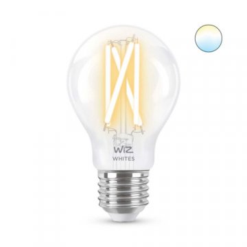 Лампа светодиодная филаментная диммируемая WiZ E27 7W 2700-6500K прозрачная Wi-Fi BLE 60WA60E27927-65CL1PF/6 929003017201