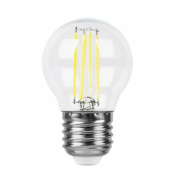 Лампа светодиодная филаментная Feron E27 7W 6400K прозрачная LB-52 38222