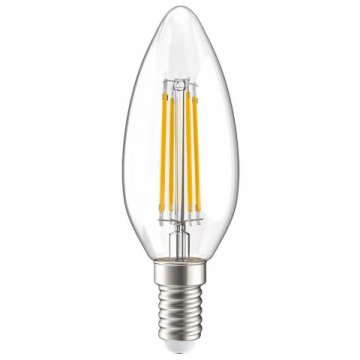 Лампа светодиодная филаментная IEK E14 7W 4000K прозрачная LLF-C35-7-230-40-E14-CL