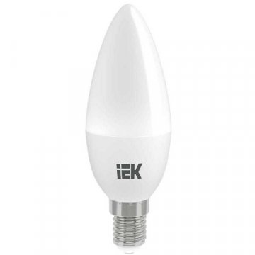 Лампа светодиодная IEK E14 7W 3000K матовая LLE-C35-7-230-30-E14