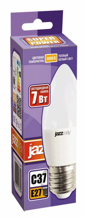 Лампа светодиодная Jazzway E27 7W 3000K матовая 1027825-2