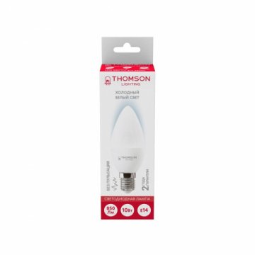 Лампа светодиодная Thomson E14 10W 6500K свеча матовая TH-B2309