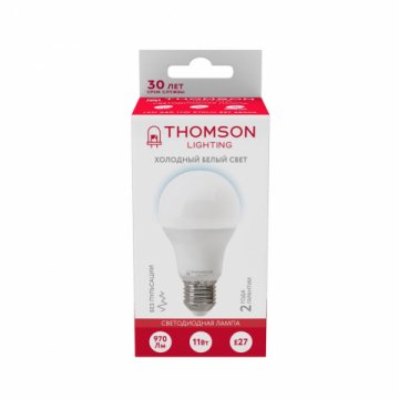 Лампа светодиодная Thomson E27 11W 6500K груша матовая TH-B2303
