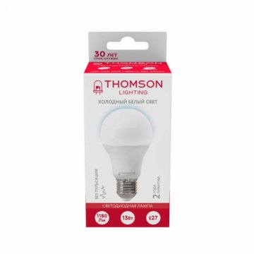 Лампа светодиодная Thomson E27 13W 6500K груша матовая TH-B2304