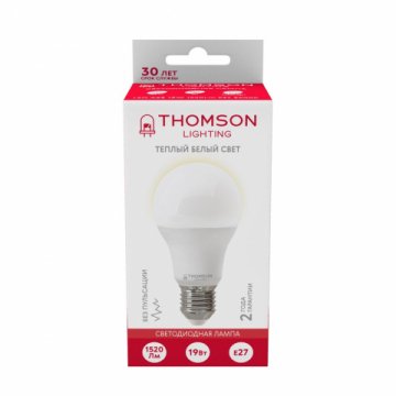 Лампа светодиодная Thomson E27 19W 3000K груша матовая TH-B2347
