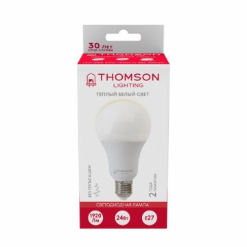 Лампа светодиодная Thomson E27 24W 3000K груша матовая TH-B2351