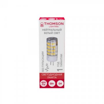 Лампа светодиодная Thomson G4 5W 4000K прозрачная TH-B4206