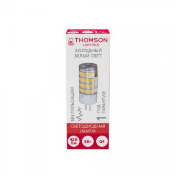 Лампа светодиодная Thomson G4 5W 6500K прозрачная TH-B4229