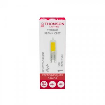 Лампа светодиодная Thomson G9 4W 3000K прозрачная TH-B4236