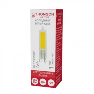 Лампа светодиодная Thomson G9 6W 6500K прозрачная TH-B4239
