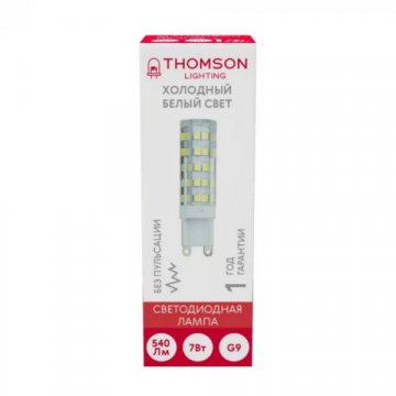 Лампа светодиодная Thomson G9 7W 6500K прозрачная TH-B4244