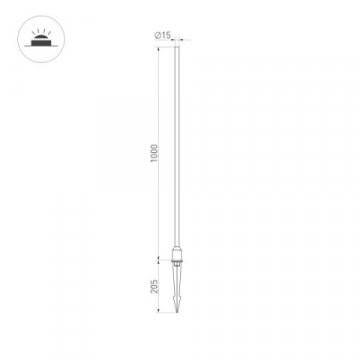Ландшафтный светодиодный светильник Arlight KT-Champagne-L1000-3W Warm3000 034167