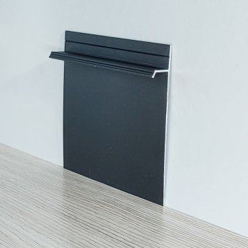 Плинтус Алюминий скрытый ВS Черный МКР 98 х 14 х 3000 мм